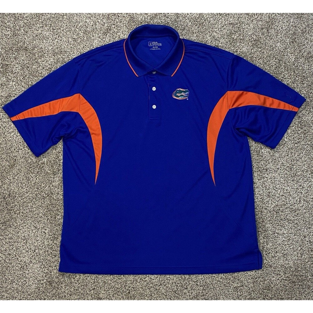 Florida Gators Polo Shirt Mens XL Blue NCAA Golf PGA Tour Short Sleeve